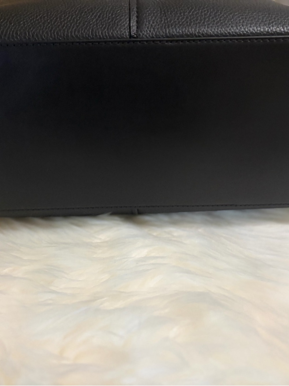 Michael Kors Black Hyde Pebbled Leather Satchel with Gold Accents - Picture 7 of 9